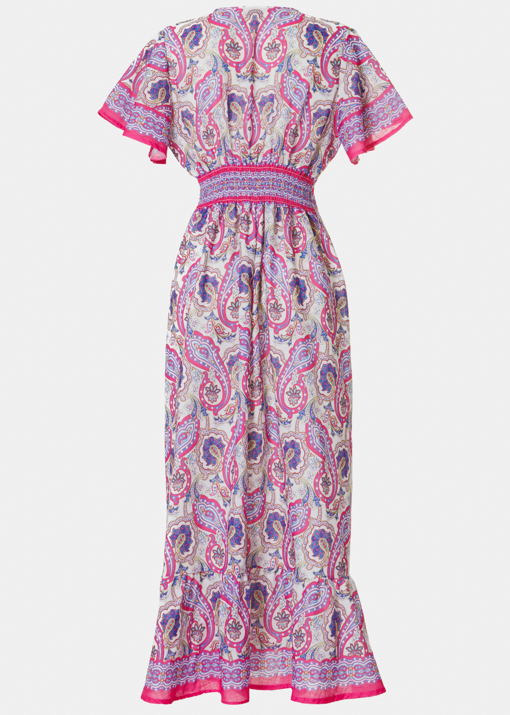 Pink Maxi Dress w/ Paisley Pattern
